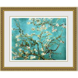 ゴッホ 花咲くアーモンドの枝 額縁付き