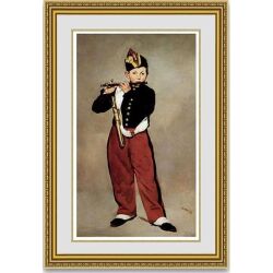 マネ笛を吹く少年 額縁付き