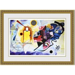 カンディンスキー 黄 赤 青 額縁付き