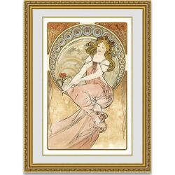 ミュシャ ４つの芸術 絵画 Painting 額縁付き