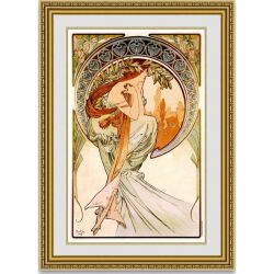 ミュシャ ４つの芸術 詩歌 Poetry 額縁付き