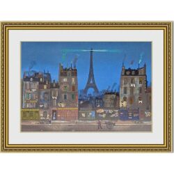 ドラクロワ 「Tour Eiffel la Nuit」 額縁付き