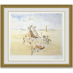 ダリ 「コズミックホースマン」 額縁付き