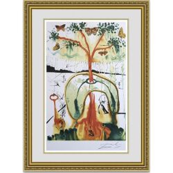 ダリ 「不思議の国のアリス 気違いのお茶会」 額縁付き