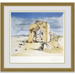 ダリ 「パラノイク・ヴィレッジ」 額縁付き