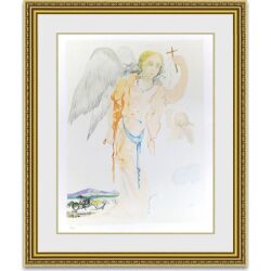 ダリ 「Angel with Cross」 額縁付き