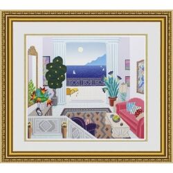 マックナイト「カリフォルニアサロン」 額縁付き