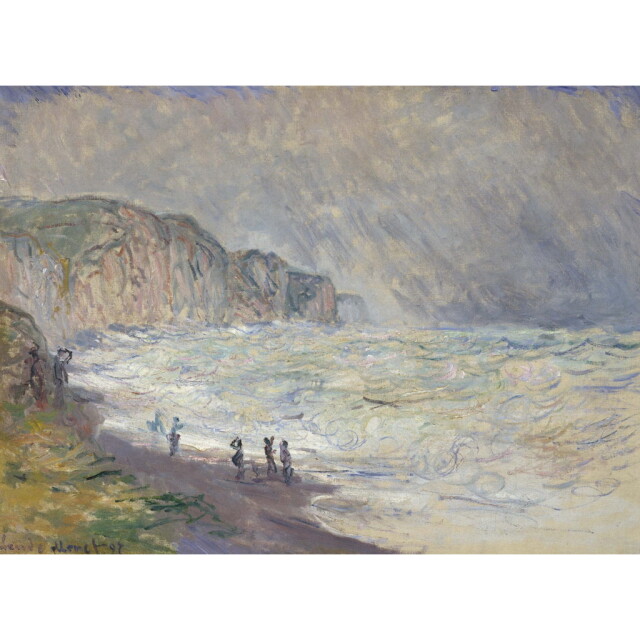 油絵　アネモネ　ローザン　プール アレクサンダー・シェンデロフによる海景画、海沿岸アート