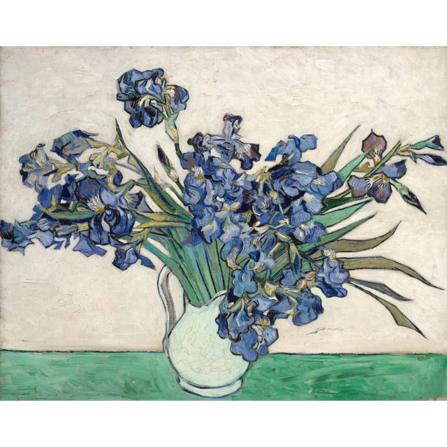 オーダー油絵 】ゴッホ 静物：アイリスのある花瓶 【選べる
