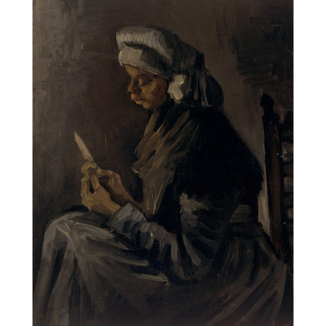 オーダー油絵 】ゴッホ ジャガイモの皮をむく農婦 【選べるサイズ