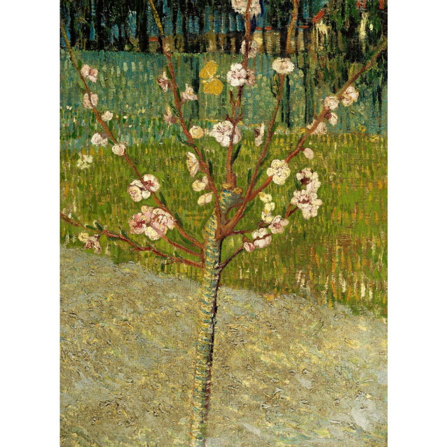 ★秀作★ 手書き油絵 ゴッホ 花咲くアーモンドの花 額付 絵画 インテリア油彩画 手書き油絵 ゴッホ 花咲くアーモンドの枝 額付 絵画 インテリア