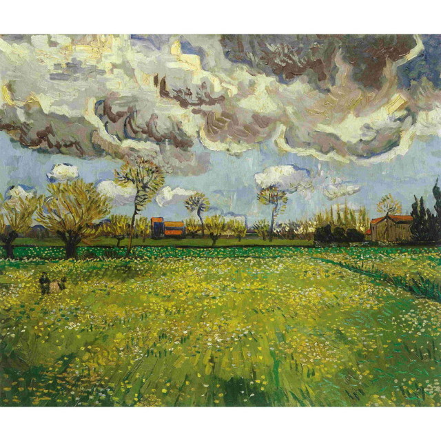 ★未使用★ゴッホ　「荒れ模様の空の麦畑」　額装　印刷物　2 作品詳細 | 荒れ模様の空の麦畑 | イメージアーカイブ - DNPアート