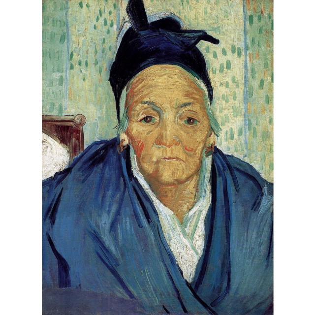 1点ものオーダー品　「人面月」油絵 オーダー油絵 】ゴッホ アルルの老女 【選べるサイズ／選べる