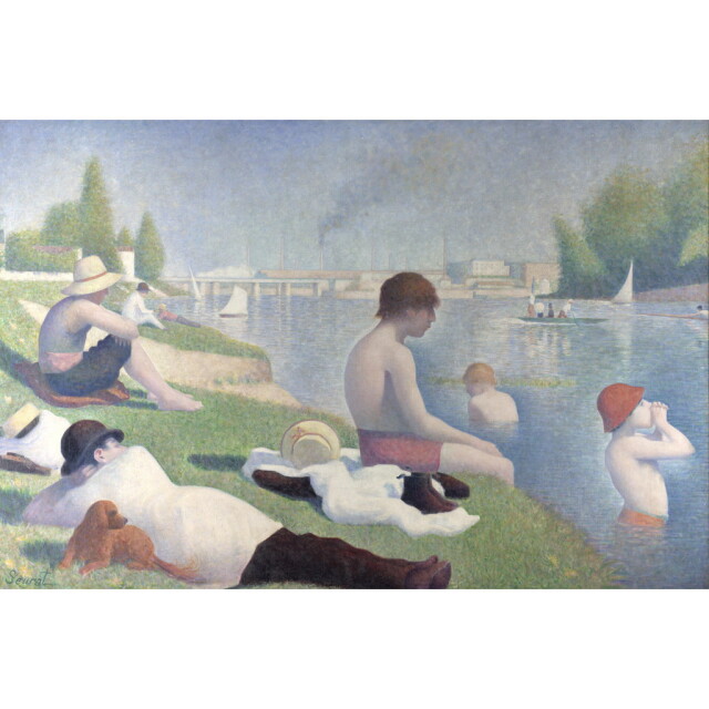 ジョルジュ・スーラ、【両岸、”水浴”のための習作】、希少な額装用画集