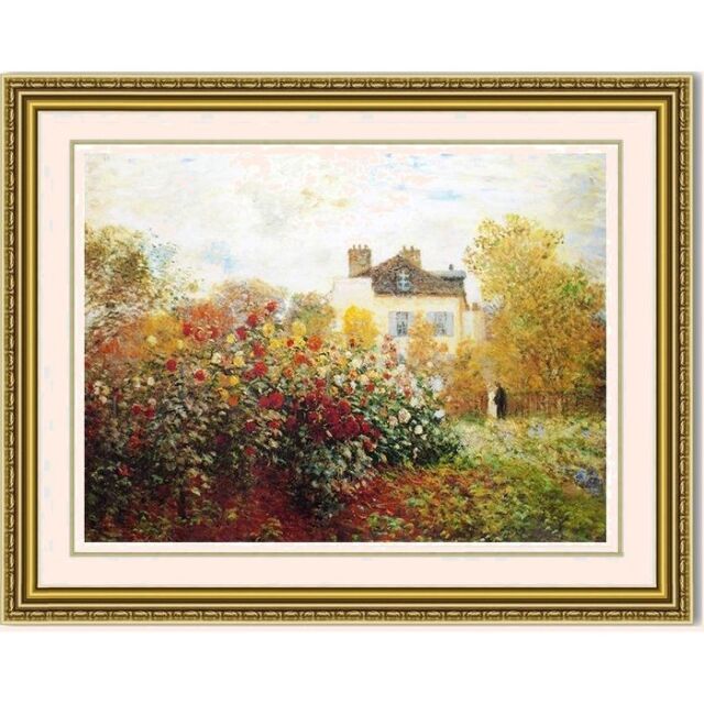 クロード・モネ、「Garden in Bloom」、厳選、希少大判画集・額装画