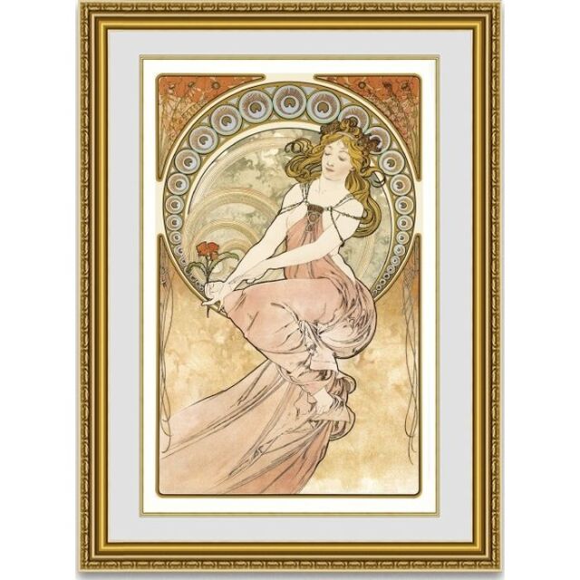 ミュシャ】 絵画額装品 桜草 | 額縁通販・画材通販のことなら