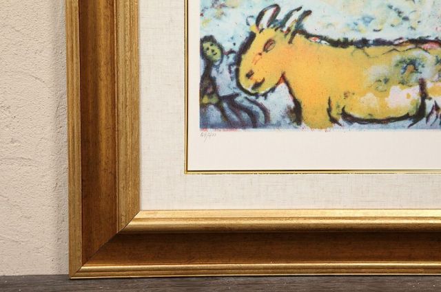 シャガールの模写、額入り、 シャガールの模写、額入り、 Yahoo!オークション -「シャガール