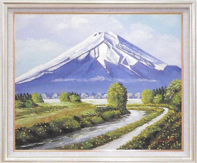 油彩画 丹羽勇富士 F10 額縁付きの購入なら絵画販売のアートギャラリー