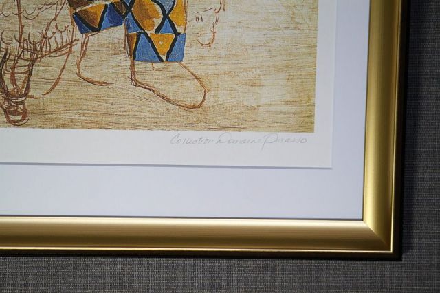 再値下げ！　パブロ・ピカソ：「アルルカンに扮したパウロ」、技法：リノカット ピカソ・パブロ 《アルルカンに扮したパウロ》未開封 絵画