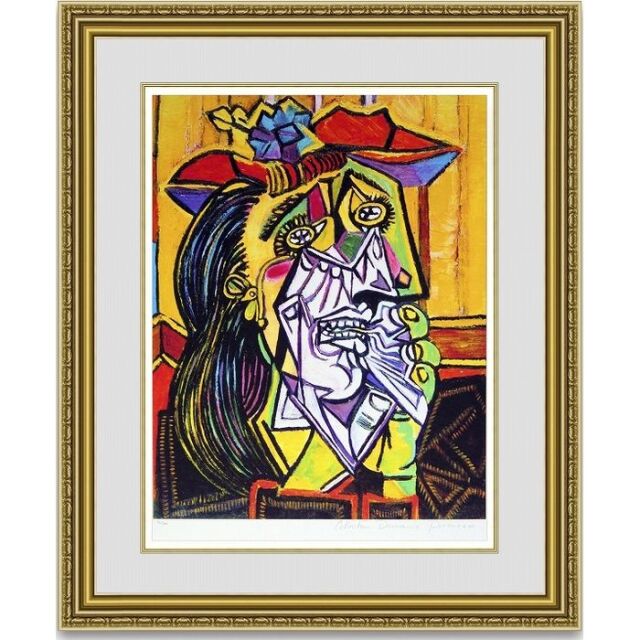 希少　製薬会社　パブロピカソ「泣く女」を用いた販促ポスター　B2サイズ 希少 製薬会社 パブロピカソ「泣く女」を用いた販促ポスター B2