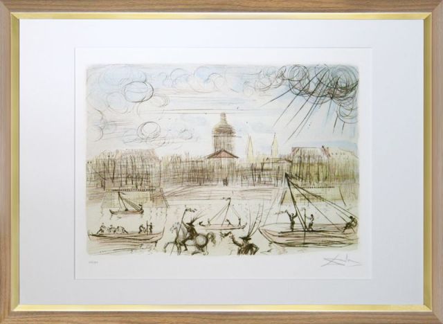 アートフレーム　ダリ Amazon | Alonlineアート – Horseman of Death Salvador Dali Framedの