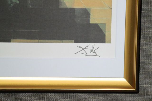 ダリ版画 リンカーン/地中海を見つめるガラ リトグラフ額装品 ダリ版画 リンカーン/地中海を見つめるガラ リトグラフ額装品