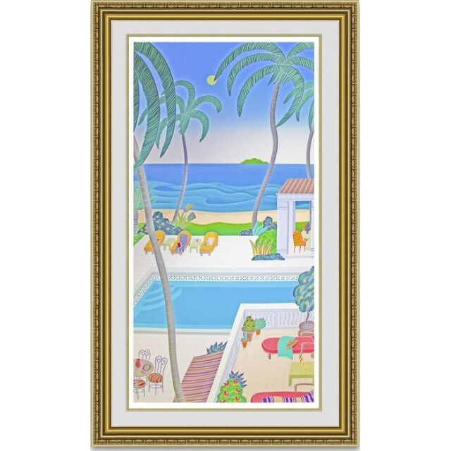 マックナイト 「ハワイアンラグーン」 額縁付きの購入なら絵画販売の  