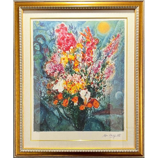 マルク・シャガール、【26】、希少画集画、新品高級額・額装付、状態 