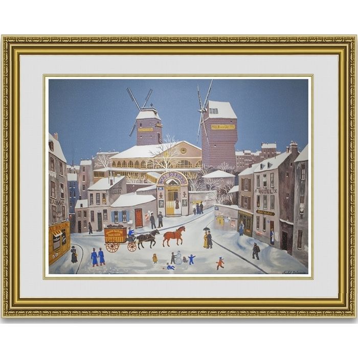 ミッシェルドラクロワ「Moulin de la Galette」 額縁付き