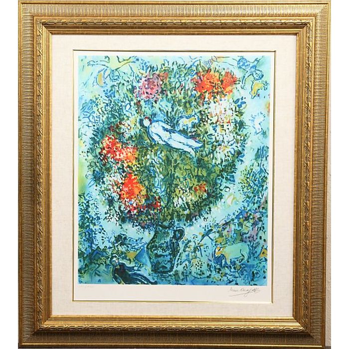 【豪華ミュージアム仕様】シャガール Nude Floating in a Vase特別額装仕様