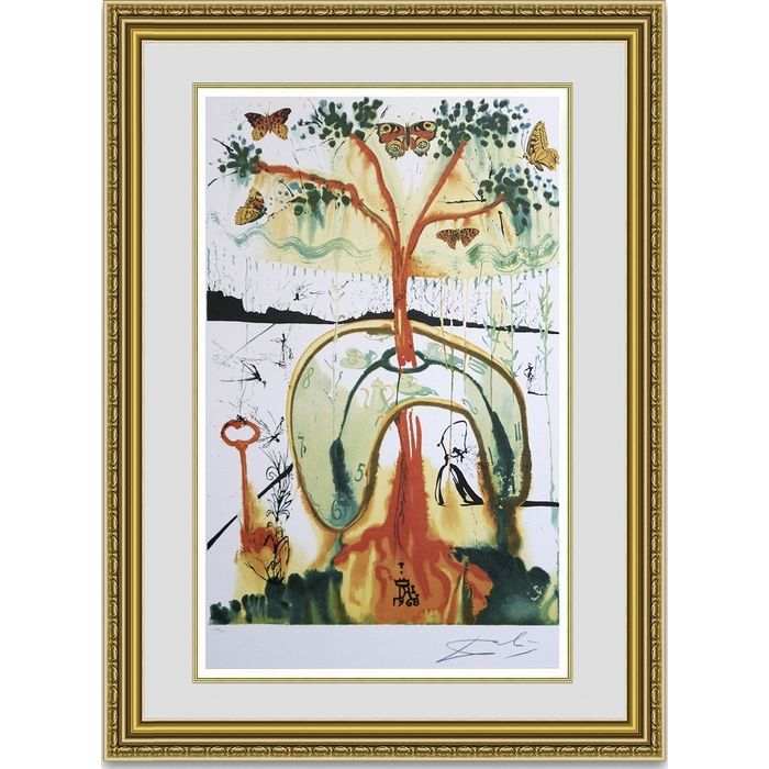 ダリ 「不思議の国のアリス 気違いのお茶会」 額縁付き