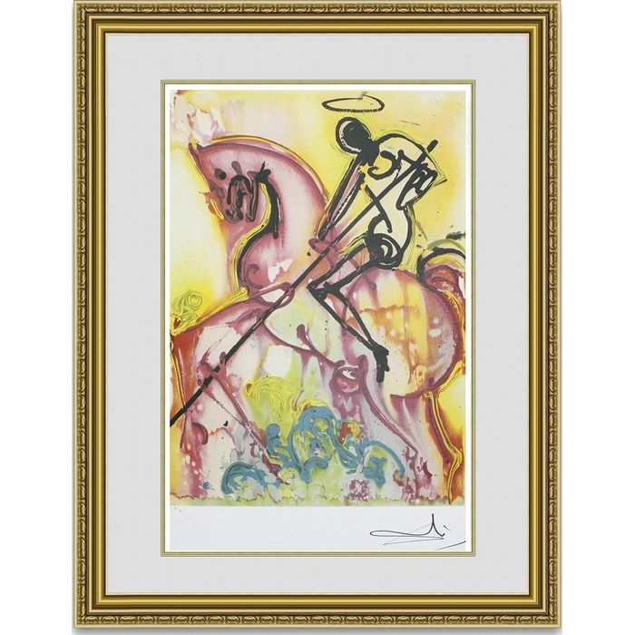 ダリ 「聖ジョージとドラゴン」 額縁付き