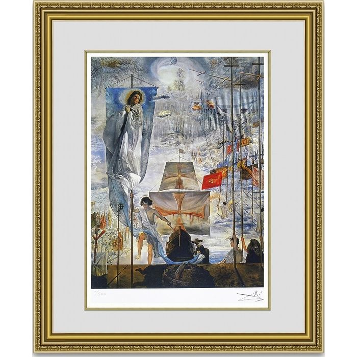ダリ 「Discovery of America」 額縁付き