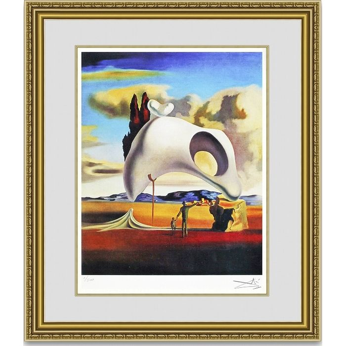 ダリ 「Atrustic Vestiges After the Rain」 額縁付き