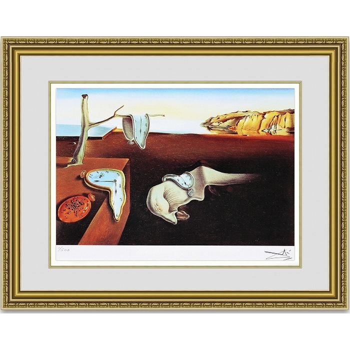 ダリ 「記憶の固執 Persistence of Memory」 額縁付き