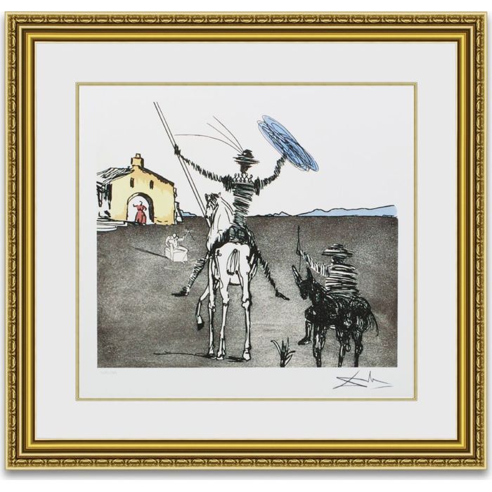 ダリ「DON QUIXOTE IMPOSSIBLE DREAM」 額縁付き
