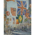【オーダー油絵 】 フレデリック・チャイルド・ハッサム 同盟国の日の大通り、1918年のイギリス 【選べるサイズ／選べる額縁付】