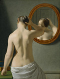 【即納可能・油絵 】 クリストファー・ウィルヘルム・エッカースベルグ 鏡の前の女 【選べる額縁付】