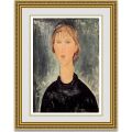 モディリアーニブロンドの若い娘の肖像 額縁付き