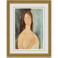 モディリアーニ肩をあらわにしたジャンヌ・エビュテルヌ 額縁付き