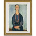 モディリアーニLa Femme au Collier de Corail 額縁付き
