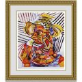 ピカソ Man with a Straw Hat 額縁付き