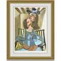 ピカソ Seated in An Armchair 額縁付き