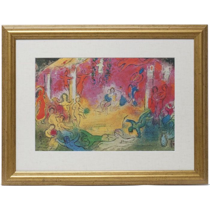 【ヴィンテージアート】マルクシャガールBible  Reproline Mediateam 【フルオーダー額縁付】