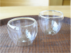 耐熱ガラス　ゆのみ　ガラス煎茶碗