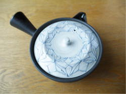 急須　有田焼　かご網