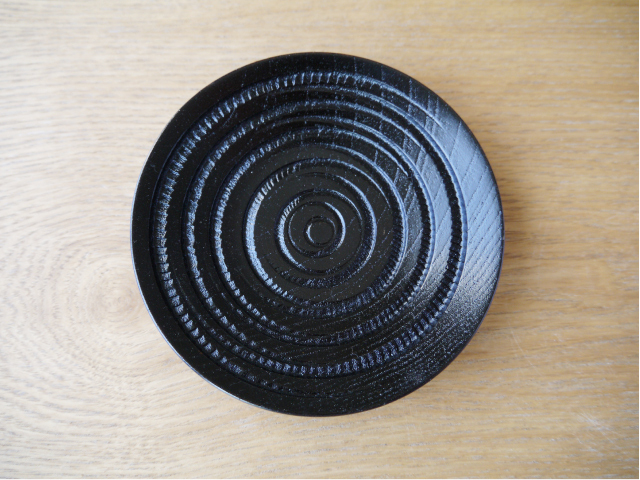 茶托（ちゃたく） 時代塗 黒 木製（ナツメ）】 直径105mm 日本茶
