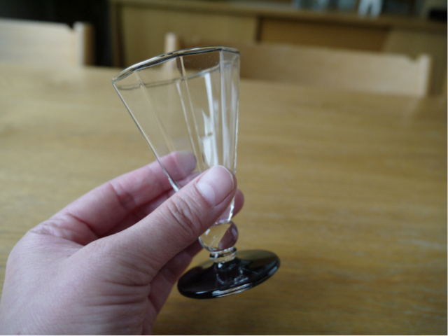 冷茶に！足つき小ぶりグラス【加賀高杯】日本製 ガラス 口径59mm