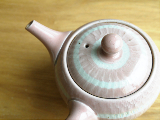 急須かわいい【常滑焼急須 ピンク 板網】300cc 日本茶・ハーブ緑茶