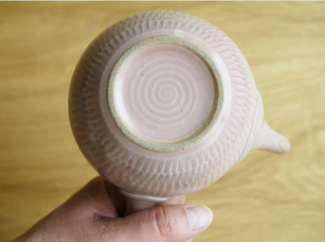 急須かわいい【常滑焼急須 ピンク 板網】300cc 日本茶・ハーブ緑茶